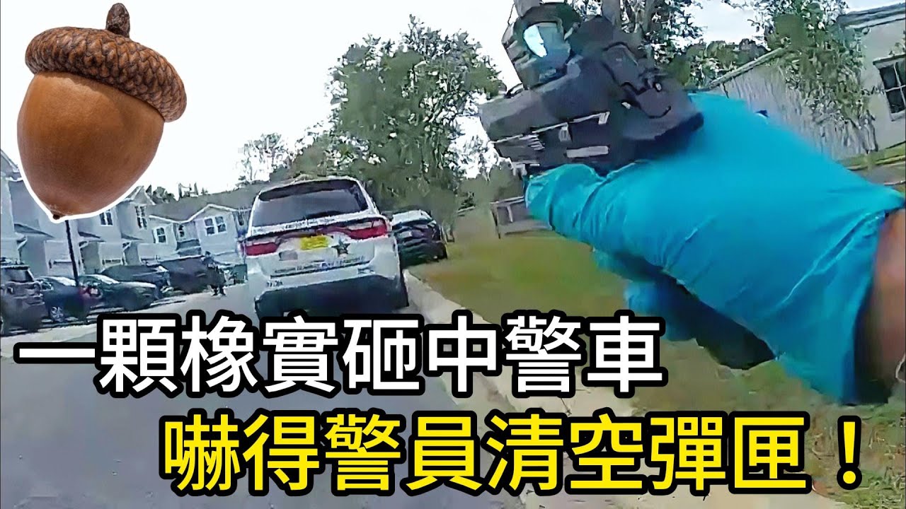 警員把橡實掉落當成槍聲，向戴手銬的嫌犯清空了彈匣！