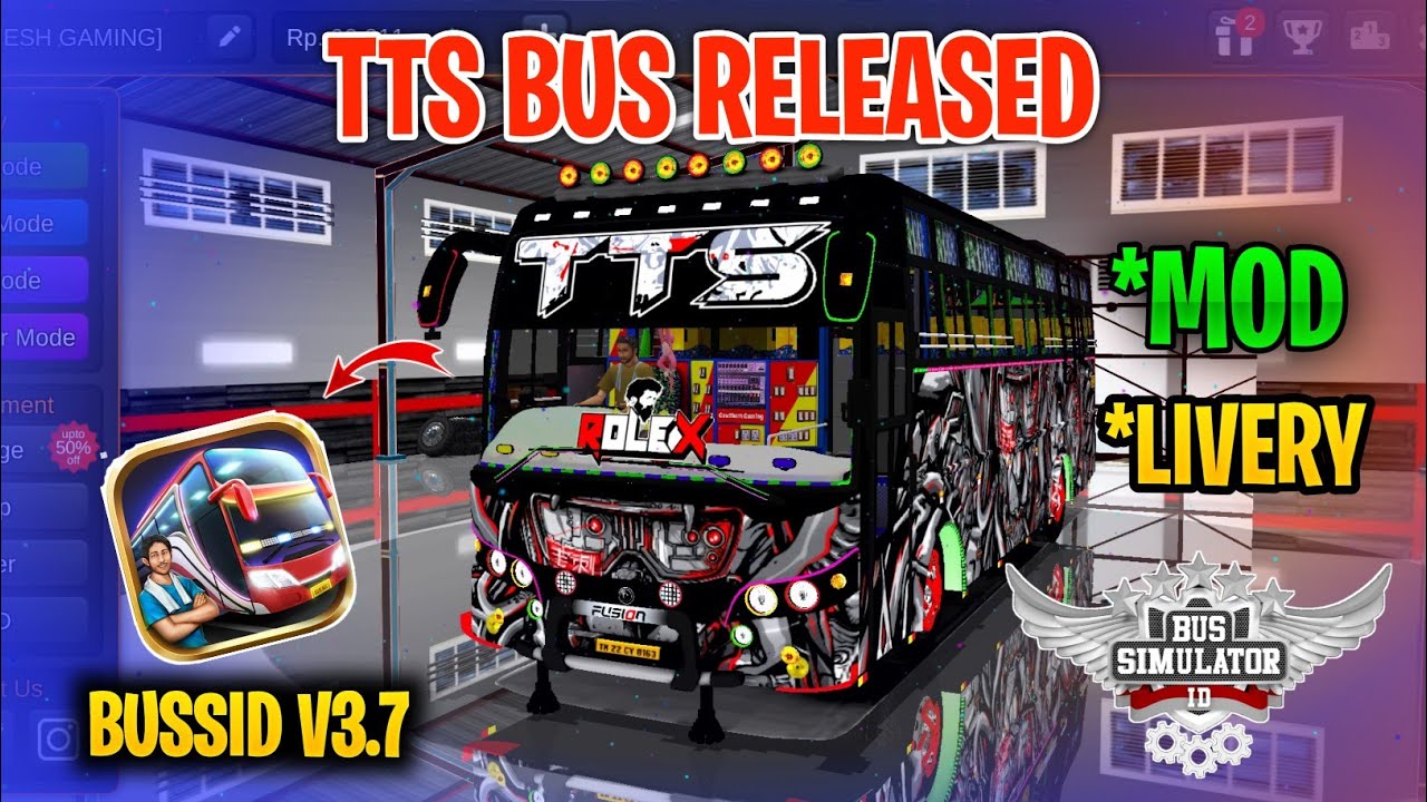 New TTS Bus Mod Tamil | Bus Simulator Indonesia | TTS Bus Mod In Bussid #tts #bus #mod
