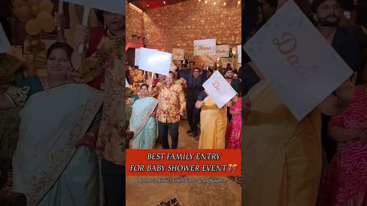 Best Family Entry Idea for Baby Shower Event 🎊 #babyshower #babyshowerideas #function #shorts