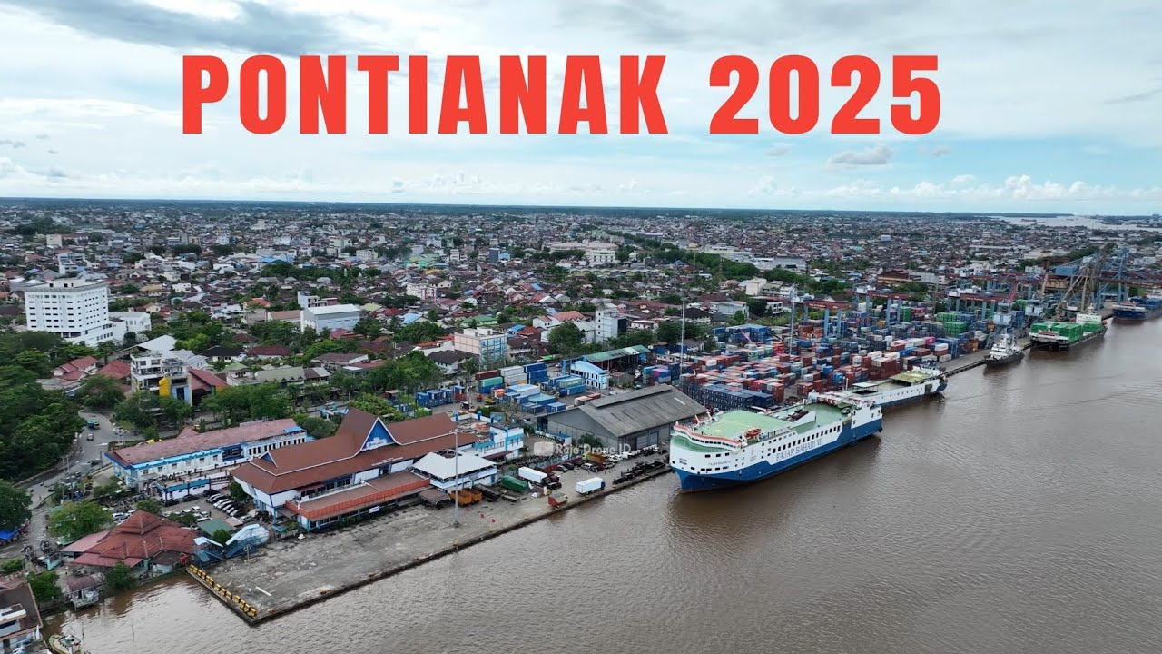Pesona Kota Pontianak 2025 dari Udara dengan Drone di Sepanjang Sungai Kapuas