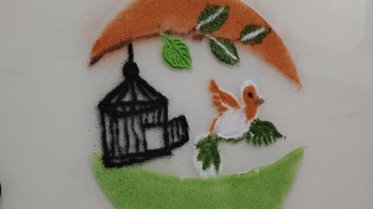 @sarojnishad810 🇮🇳 Beautiful Gantantra Divas rangoli.🇮🇳 Easy festival rangoli design.🇮🇳 Sand art.✳️