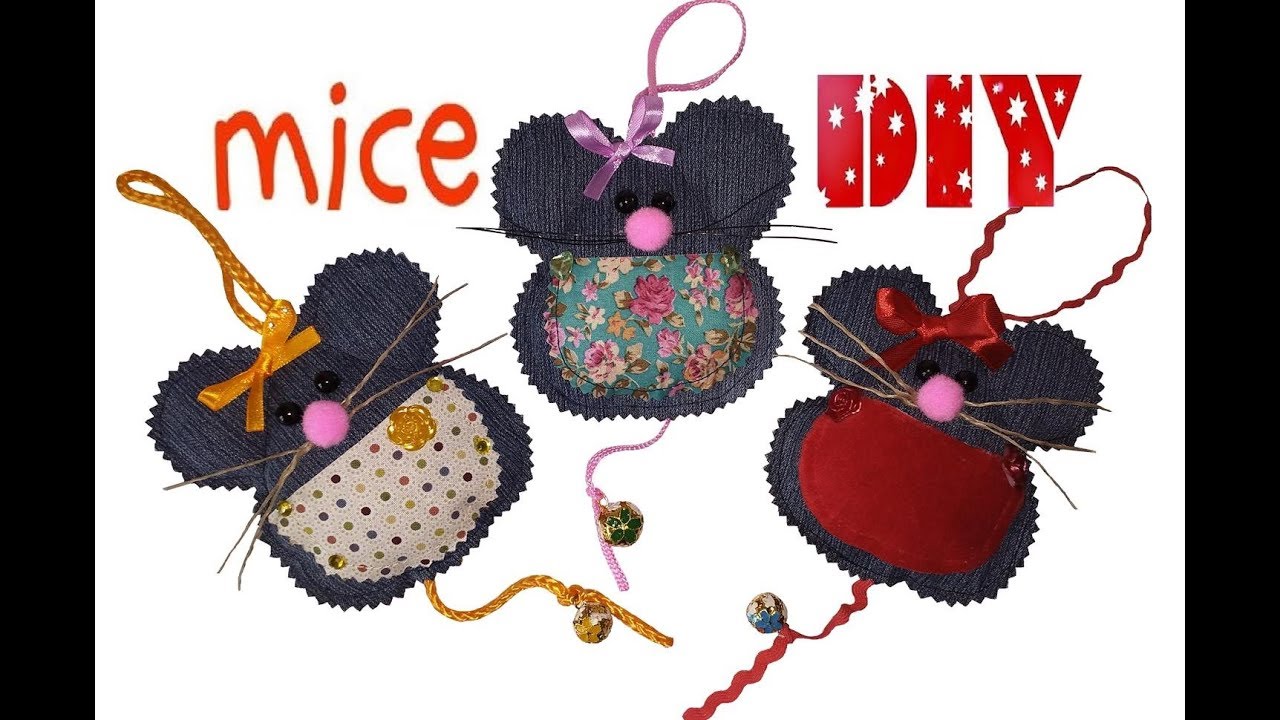 Игрушка Подвеска МЫШЬ символ 2020 своими руками/ Как сшить МЫШЬ-КРЫСА из ТКАНИ /мышь мышка крыса МК