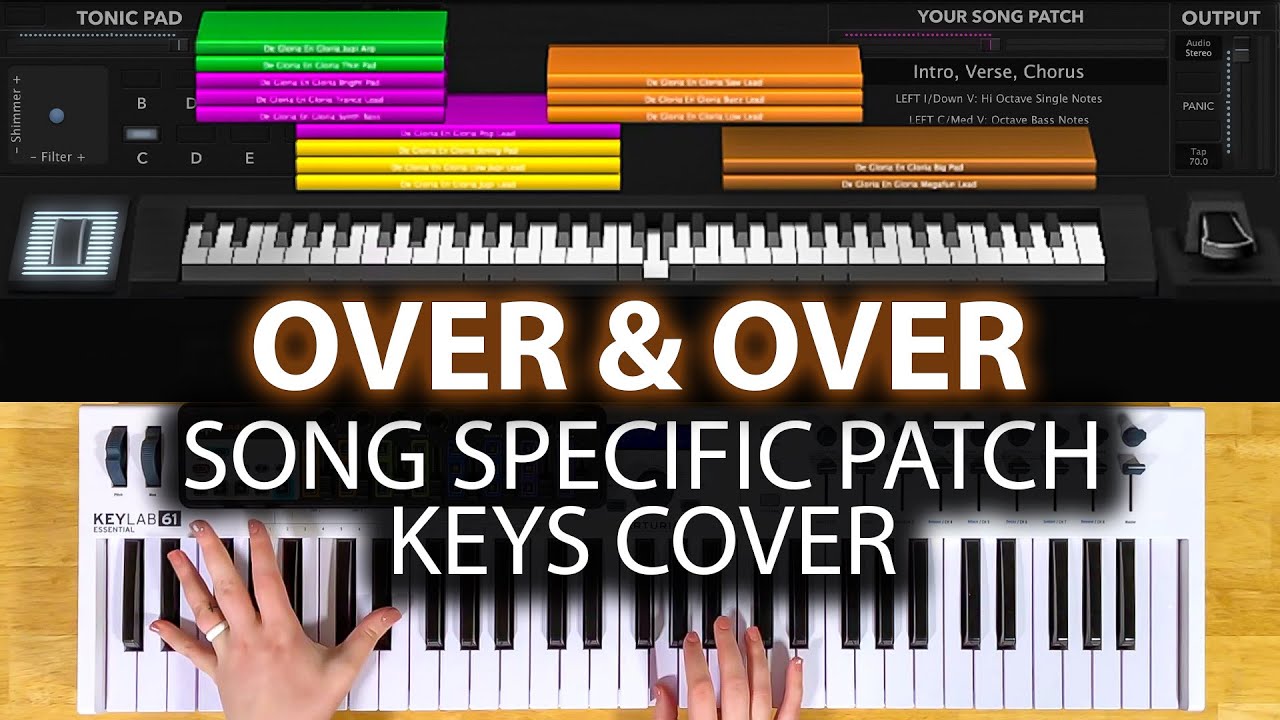 Over & Over MainStage patch keyboard cover- Elevation Rhythm