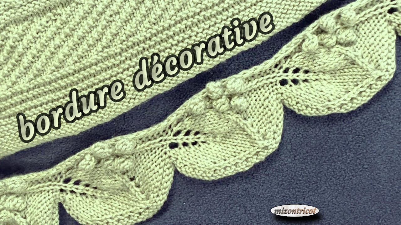 [Tricot]  BORDURE DÉCORATIVE ♥ avec feuille et noppes🐑