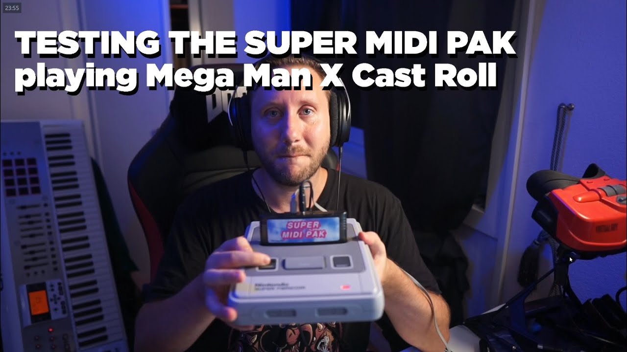 Elrinth tries the Super Nintendo cart: Super MIDI PAK playing Mega Man X Cast Roll