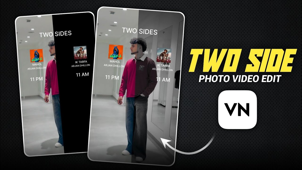 Trending Two Side Reels Editing In VN App | Two Side Reels Editing | Instagram Reels Editing