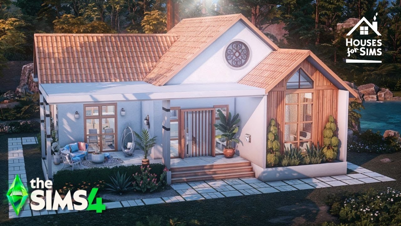COZY SMALL HOUSE in Copperdale -  THE SIMS 4 - ASMR Relaxing SpeedBuild