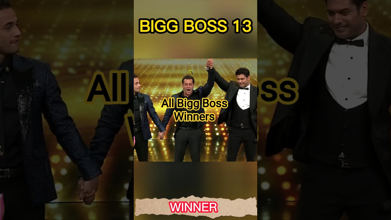 All Bigg Boss Winners(Season 13–17)|From Sidharth Shukla to Munawar