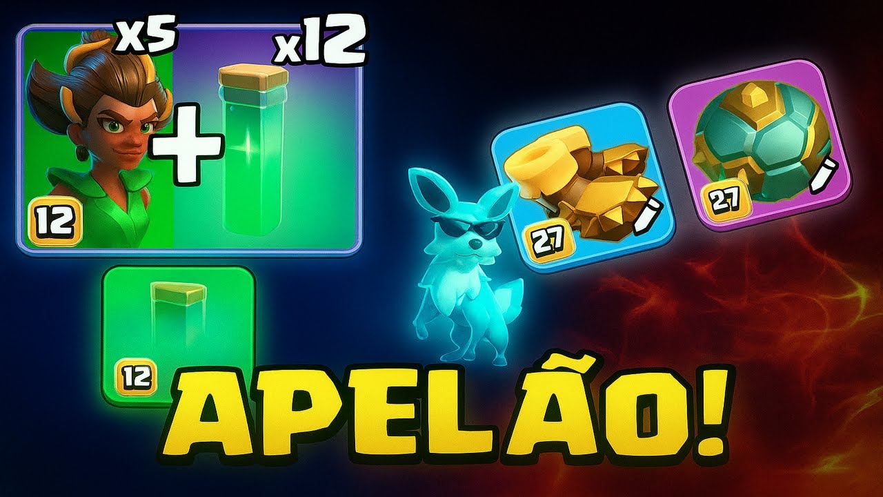 12 INVISIBILIDADES NA HERO&Iacute;NA! 😱 Estrat&eacute;gia INSANA no Clash of Clans 🔥