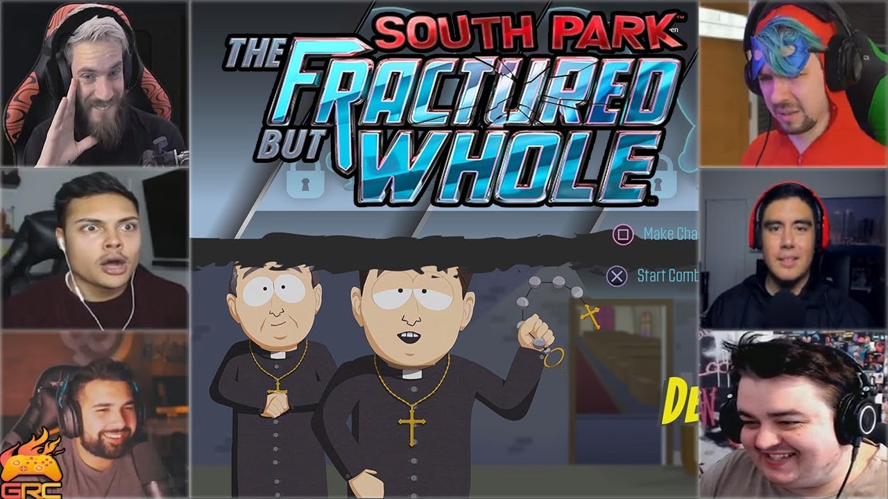 Gamers Reactions to Friendly Priests Intro | South Park™: The Fractured But Whole