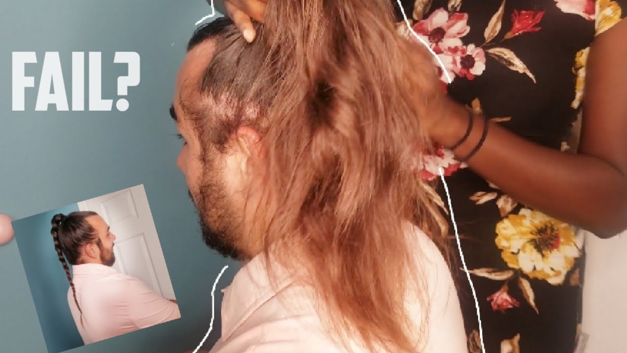 I TRIED DOING A SLEEK PONYTAIL ON MY BOYFRIEND'S STRAIGHT HAIR