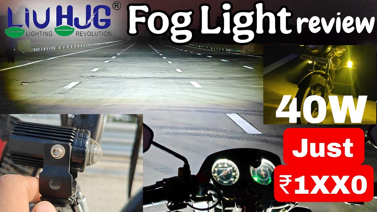 HJG Mini Drive Fog Light Full Review Night Test Best for Bike