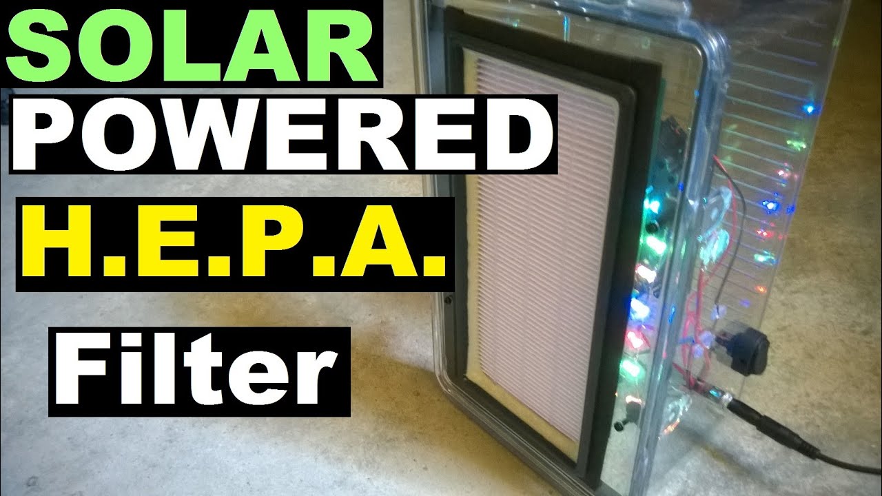 #DIY Air Purifier! HEPA filter with Optional Solar Power 12V 18V 24V. Breathe Fresh