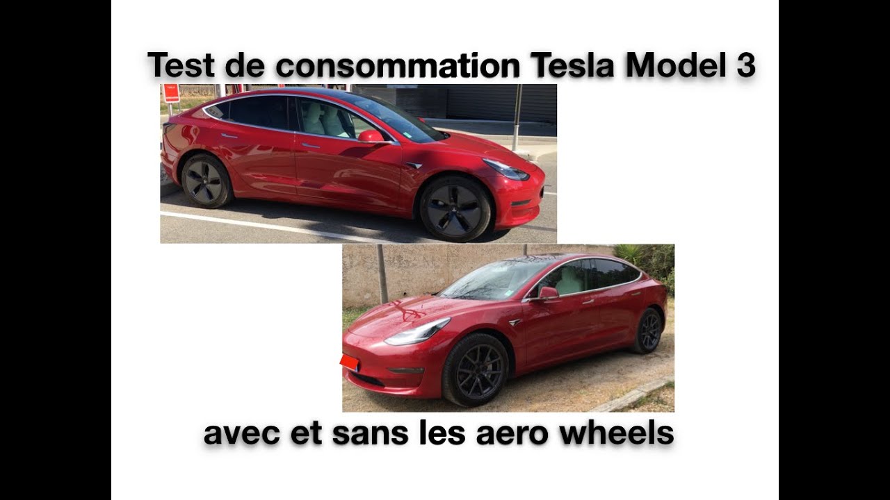 Test réel autonomie 3 : Autoroute 130 km/h avec et sans les aero wheels sur la Tesla Model 3
