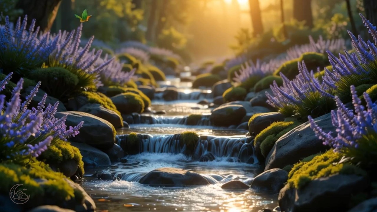Fall Asleep Fast 6 Hours of Peaceful Creek Water Sounds & Relaxing for Sleep, Study & Meditation.