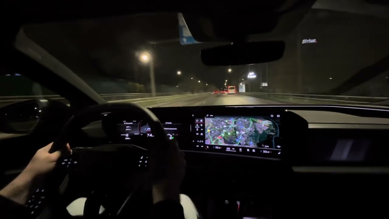 Nightdrive ASMR in the NEWEST Audi A6 Sportback E-tron | AUDI series