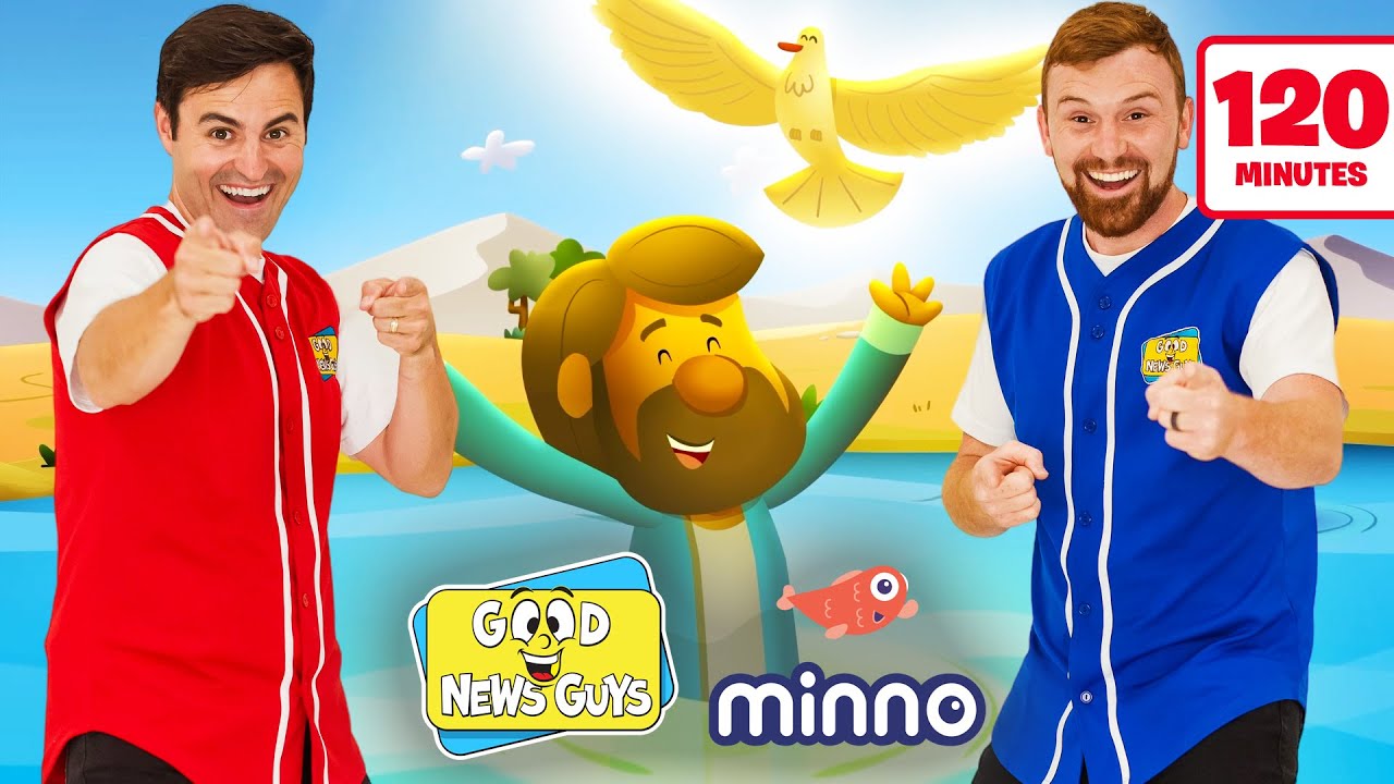 JESUS LOVE ME! 2 Hours of Bible Songs & Bible Stories for Kids (Good News Guys + Minno Kids)