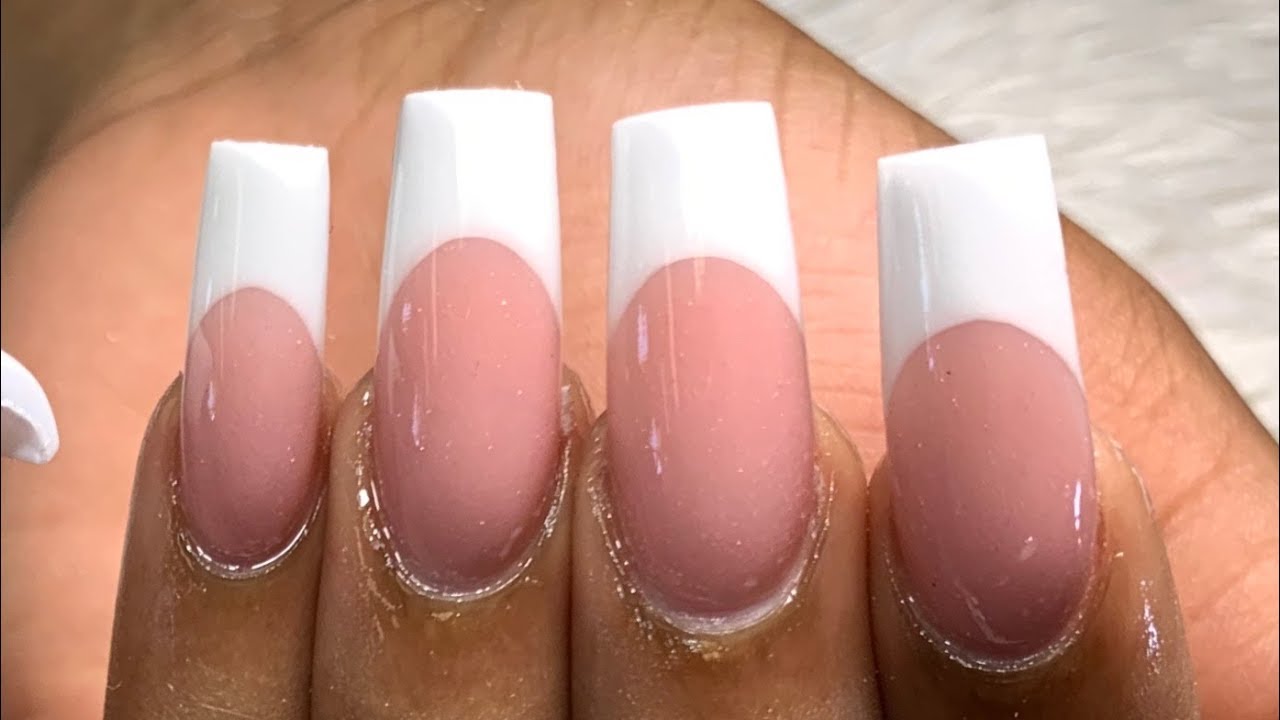 Pink And White (All Acrylic ) Acrylic Nails