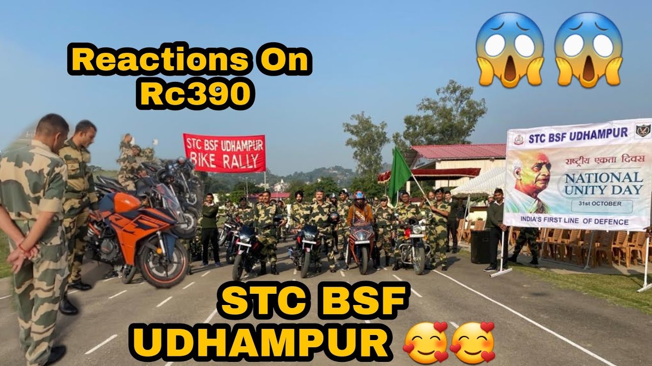 STC BSF Camp Udhampur!Bike Rally 😱!Reactions on Rc390 !#race #rc390 #army