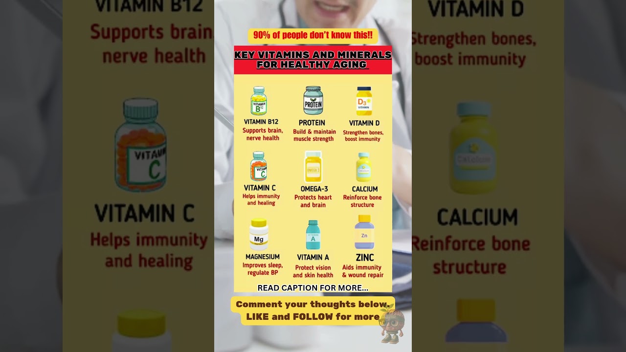 Essential Vitamins & Minerals for Seniors | Boost Energy, Immunity & Bone Health Naturally 