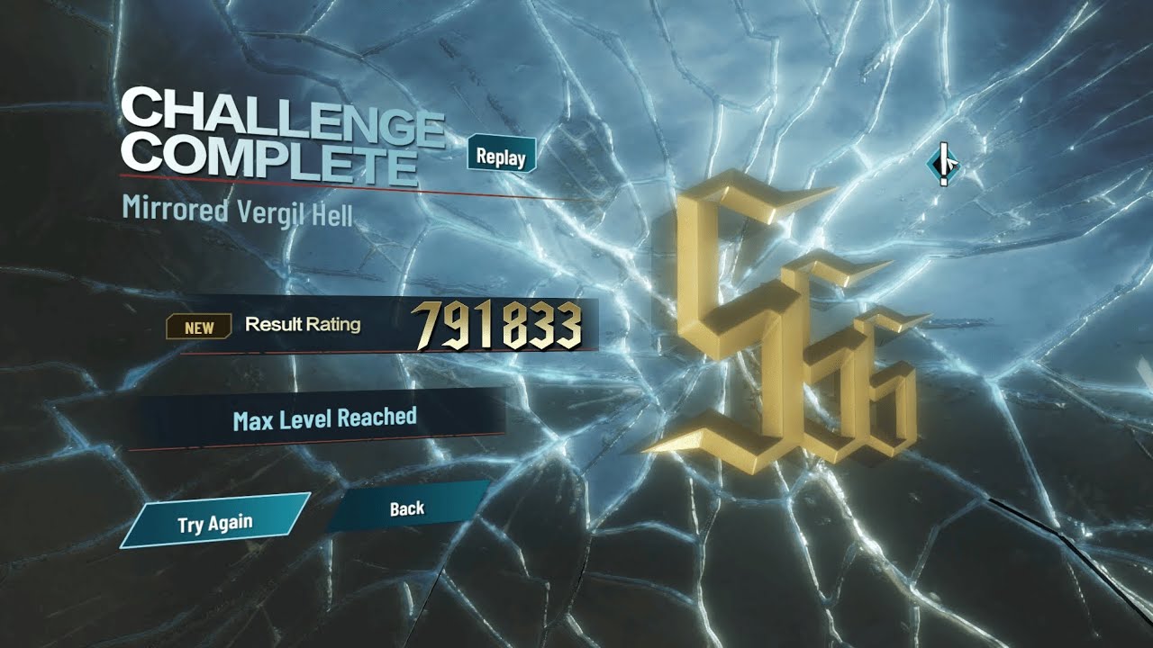 PGR | Trial of Simulacrum - Vergil vs Mirrored Vergil Hell | Perfect play