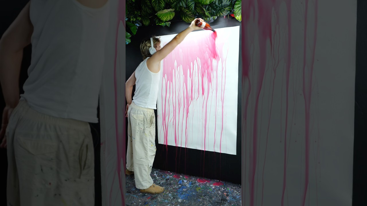 Painting JESUS with WINE? (FULL VIDEO) 🤯 #art #painting #jesus #shorts