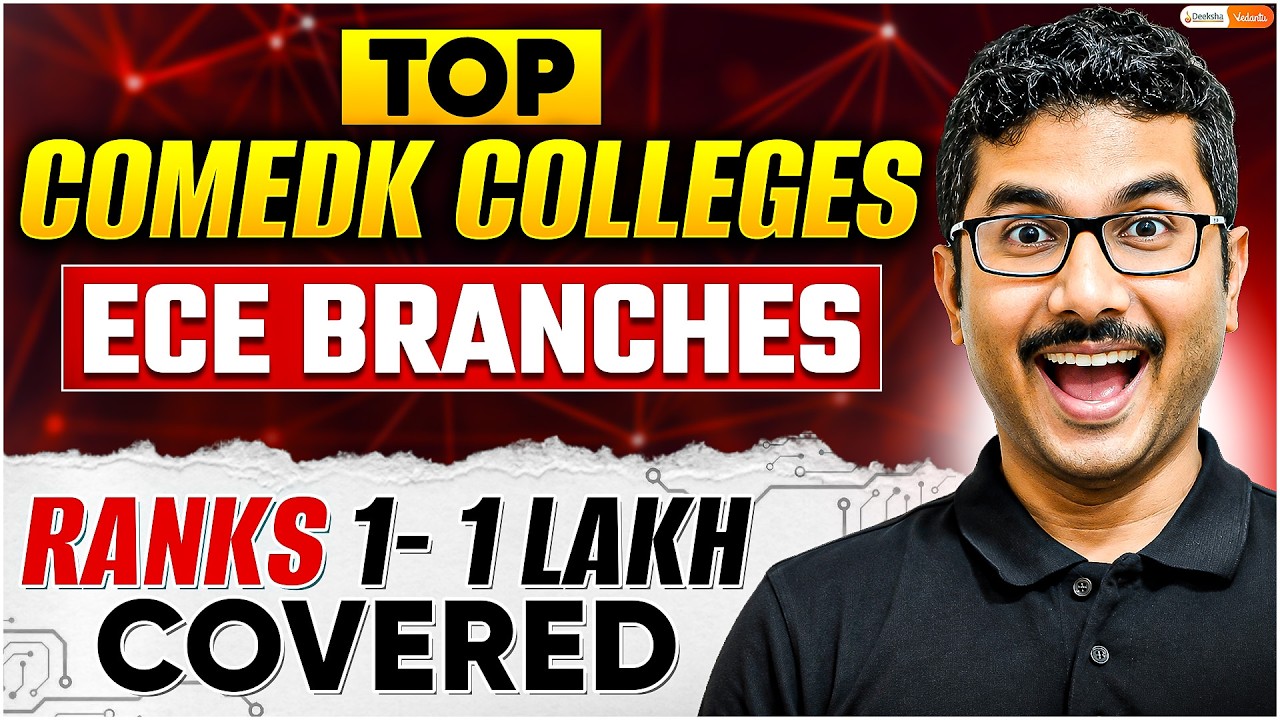 Best COMEDK 2026 ECE Colleges Rank Wise 🔥 Ranks 1 to 1 Lakh | Soumik Sir