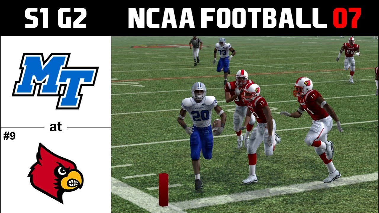 MTSU at #9 Louisville - S1 G2 - NCAA Football 07 Dynasty