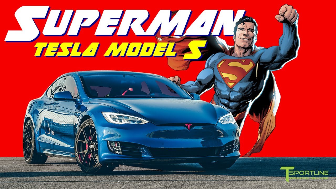 Superman Tesla Model S customized with Bespoke Interior Upgrade!