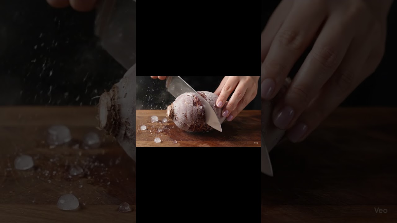 cutting vegetable Frozen 2  #asmr #ai #relax #veo3 #satisfying