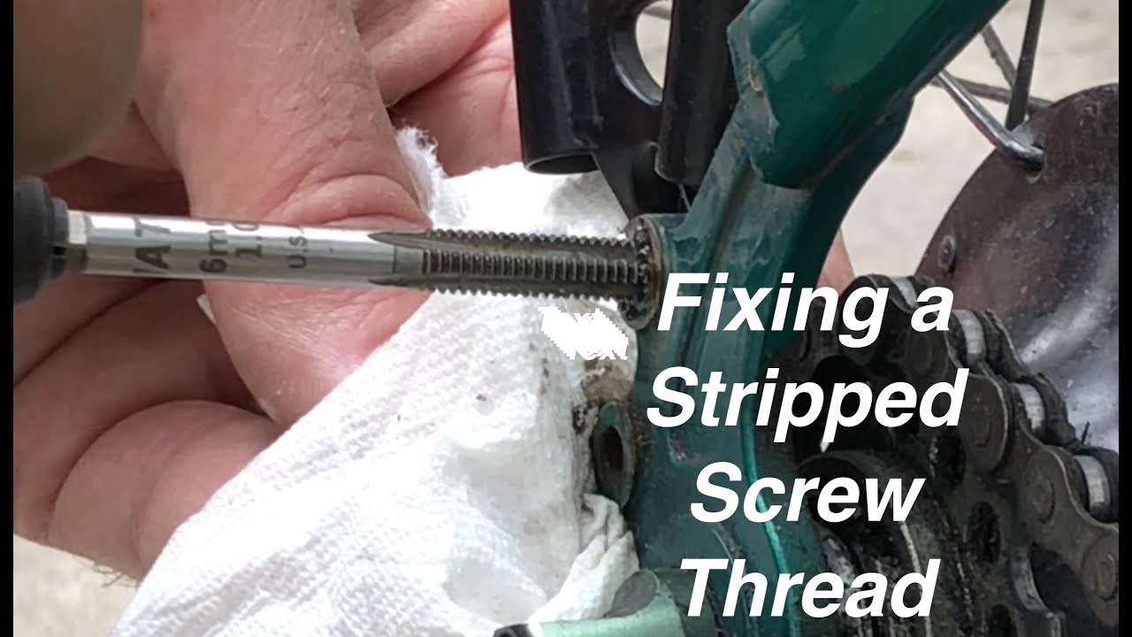 Fixing stripped threads in the rack mounts on my touring bike