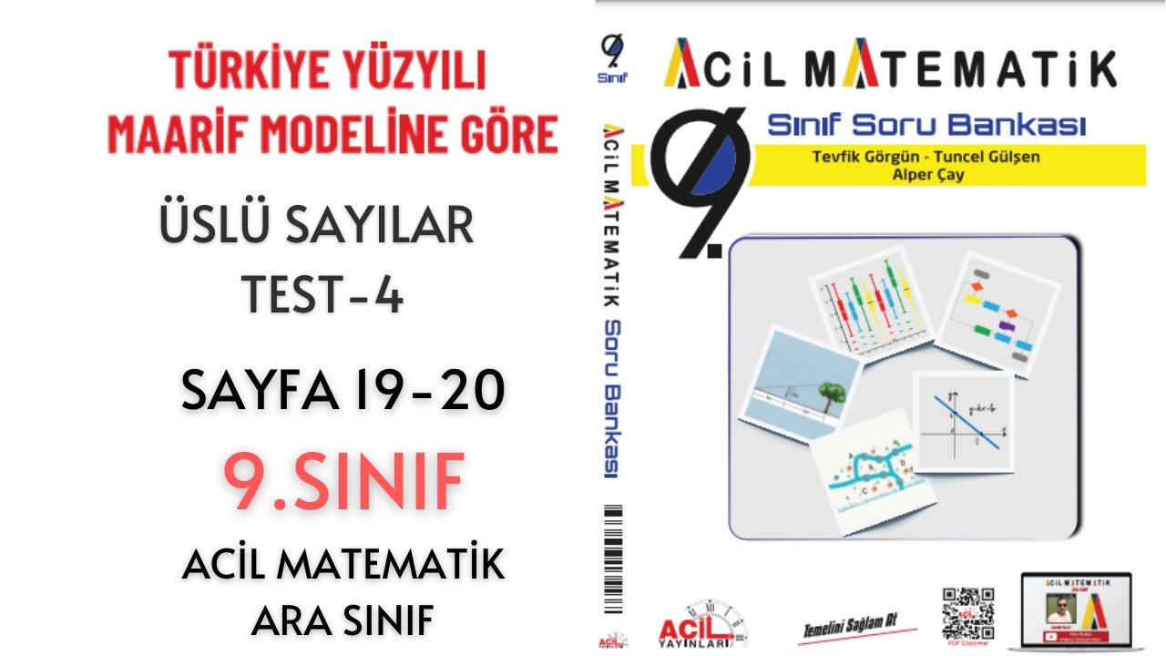 9.Sınıf Soru Bankası (1.Tema Sayılar) Üslü Sayılar Test-4 (Sayfa 19-20)
