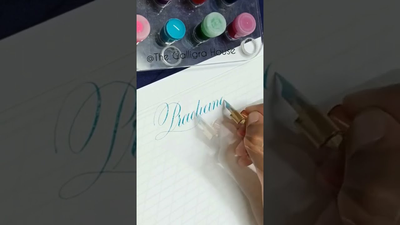 Practicing | Copperplate Calligraphy | Copperplate Calligraphy using oblique holder | #shorts