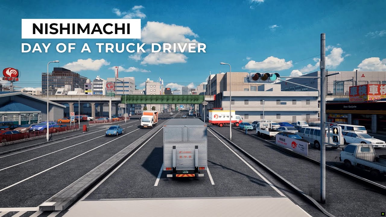 Cities Skylines - Day of a truck driver in Nishimachi [4K]