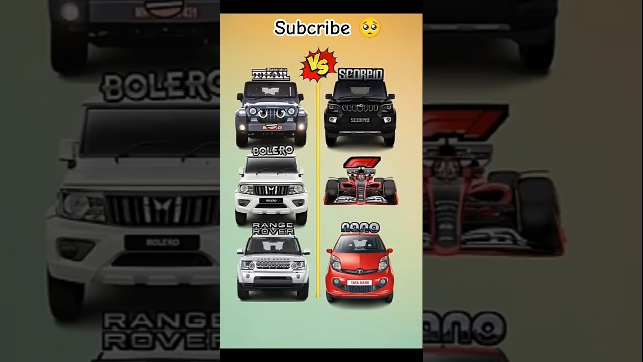 Thar vs tata Nano 🤯☠️ #viral #ytshorts