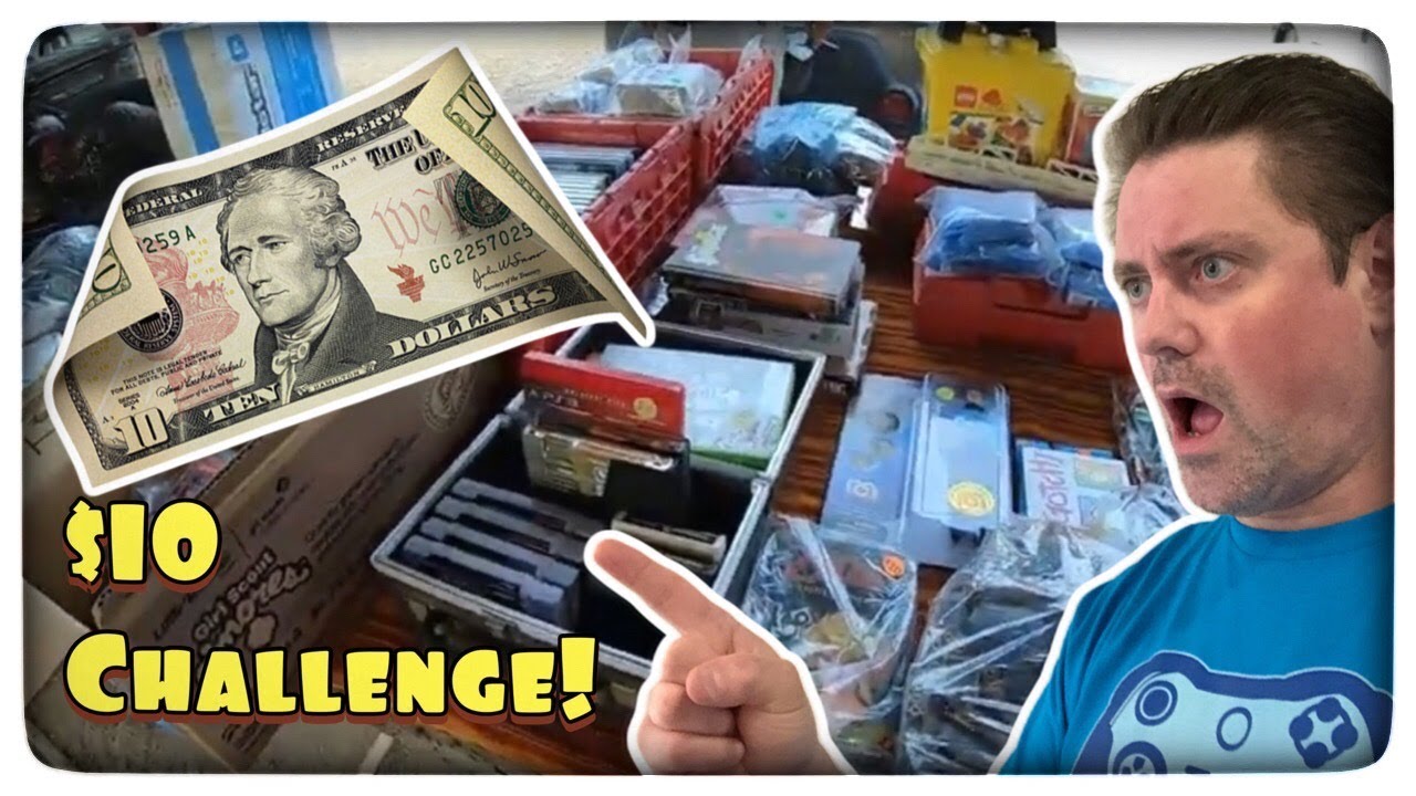 Flea Market Flippin' - 💵 $10 Game Hunting Challenge!  🤑 - Live Video Game Hunting