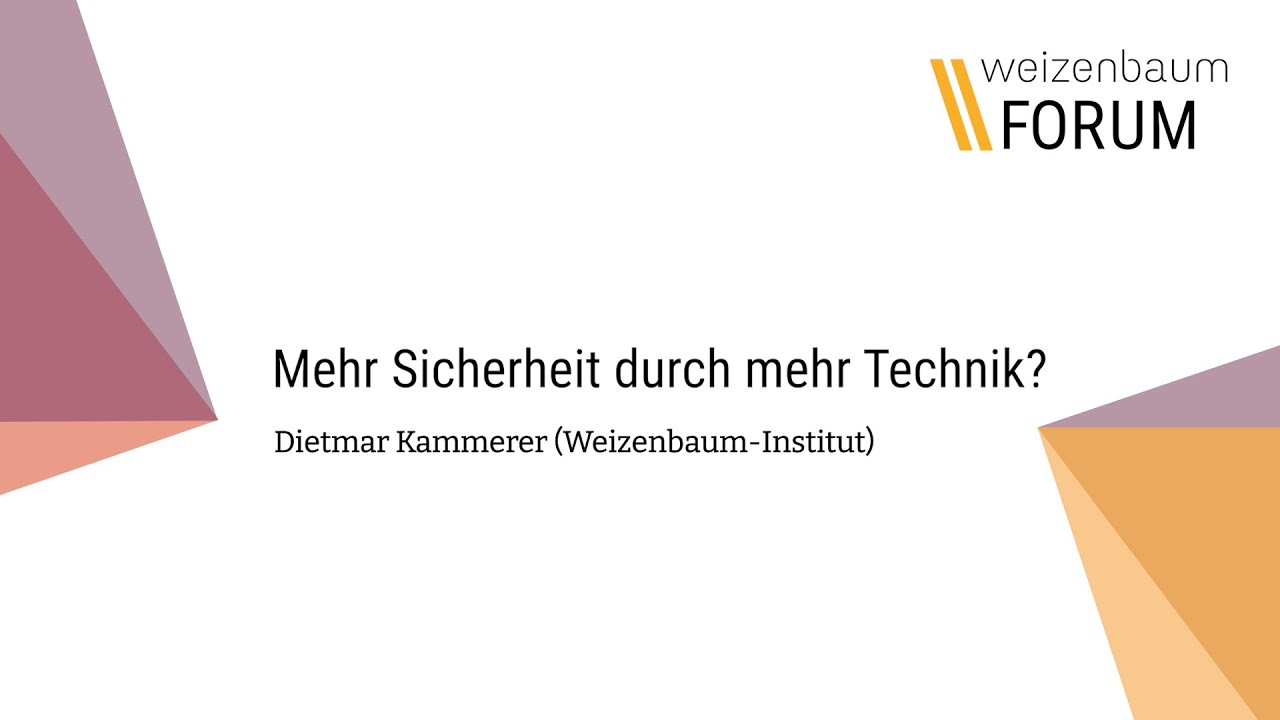 Weizenbaum-Forum Dez 25 | Impuls Dietmar Kammerer zu 