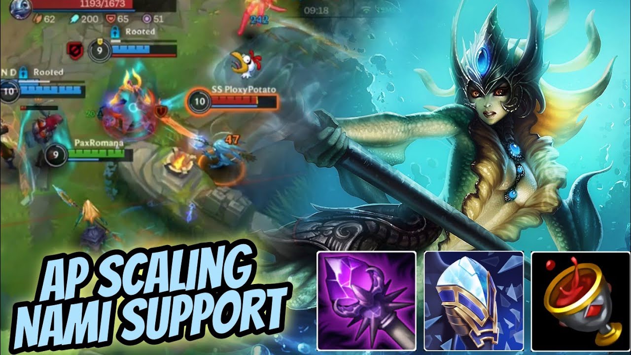 PERFECT SUPPORT/DEFENSE NAMI BUILD | Nami support gameplay | LOL WILD RIFT