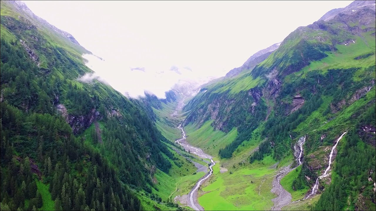 Virtuelle Sommerwanderung 4K ASMR Smaragdweg im Habachtal Vögel , Wind und Wassergeräusche