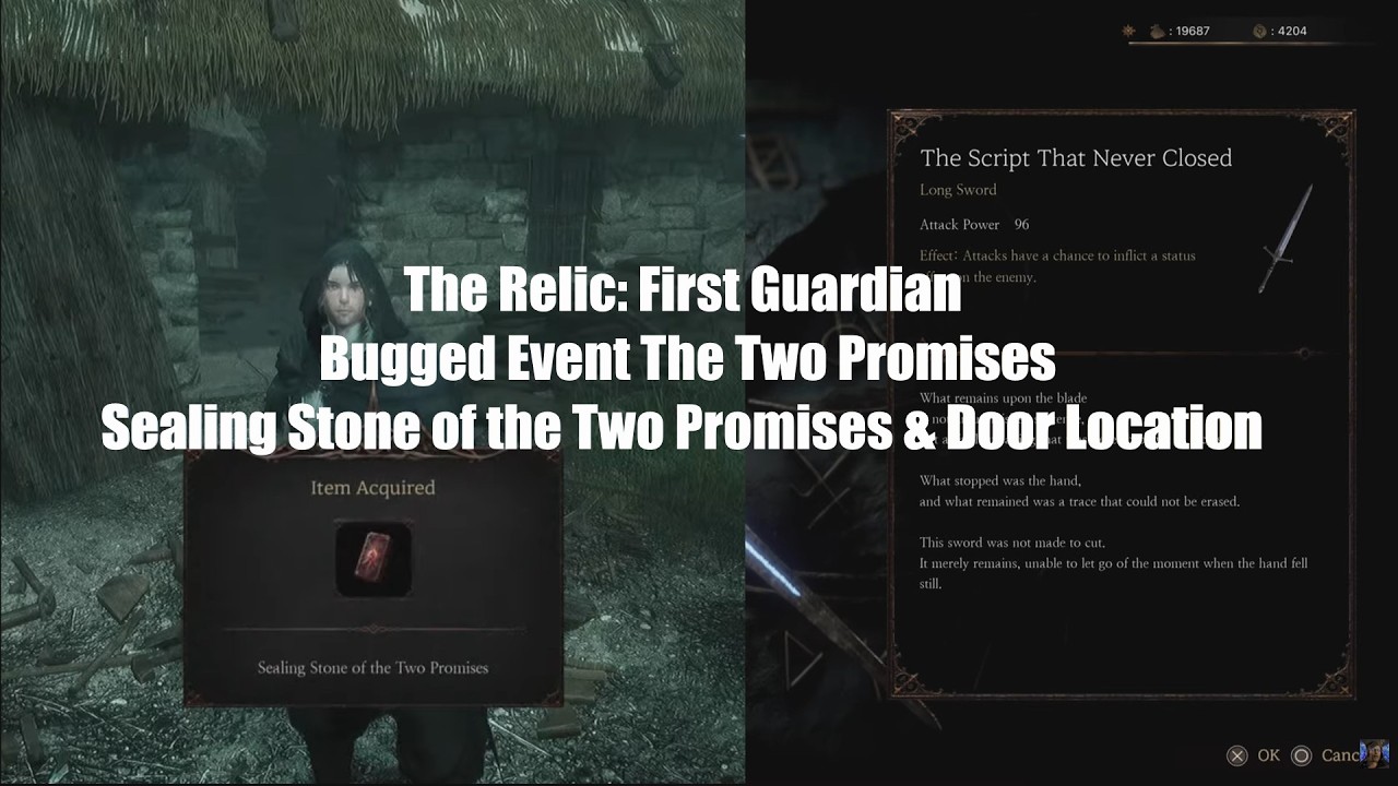 The Relic: First Guardian - Bugged Event Quest, Sealing Stone of the Two Promises & Door Location TS