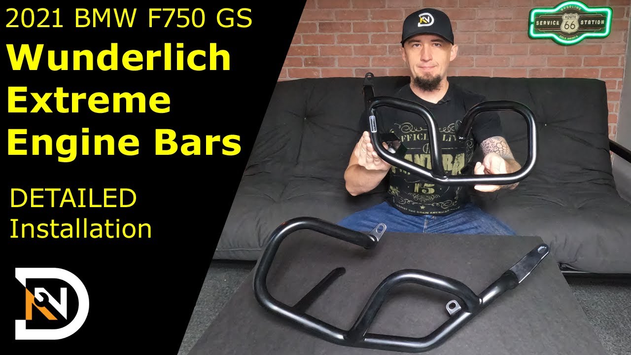 Установка нижних дуг безопасности BMW F750GS F850GS (Wunderlich Engine Bars) ПОДРОБНО, ПОШАГОВО, ...