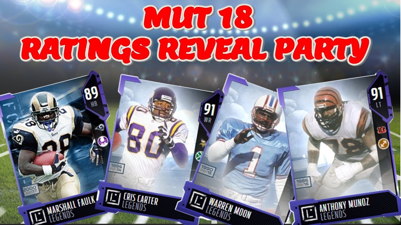 MADDEN 18 ULTIMATE TEAM RATINGS REVEAL | MUT 18 RATINGS PARTY