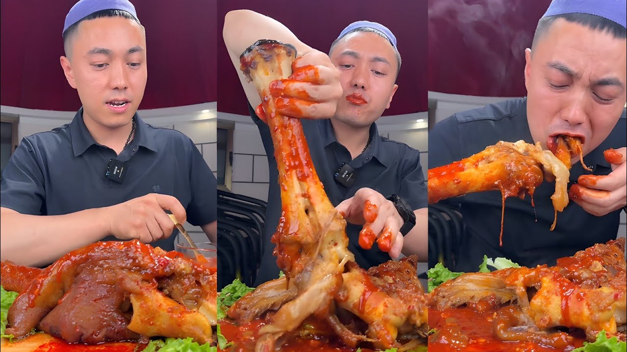 Spicy Beef Hoof Mukbang|Garlic lamb shank|Clear water steak|Lamb Neck|Lamb Chops| BeefBone|#mukbang