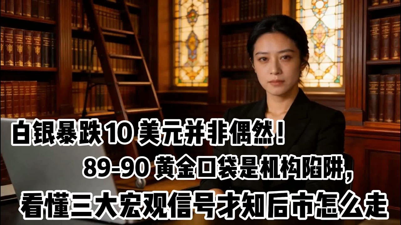 白银暴跌 10 美元并非偶然！89-90 黄金口袋是机构陷阱，三大信号揭示后市真正方向#白银#黄金 #金价 #美国CPI #零距离看懂财经 #投资 #财经 #美股#美联储