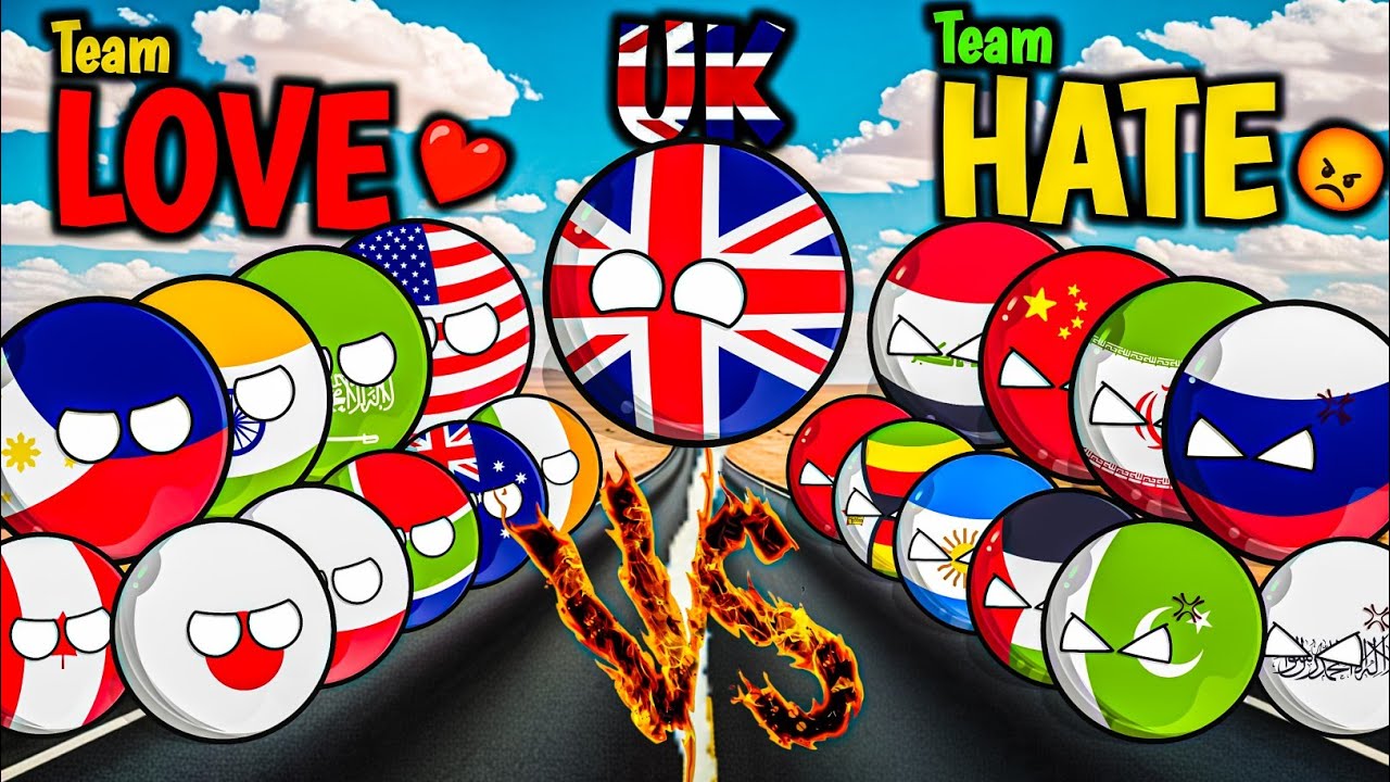 Какие страны любят ❤ и ненавидят 😡 Соединенное Королевство 🇬🇧 (и почему!) | #countryballs #geography