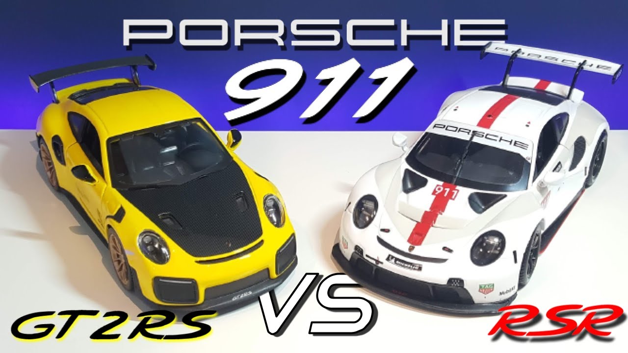 Diecast Porsche 911 GT2 RS vs RSR Design Comparison