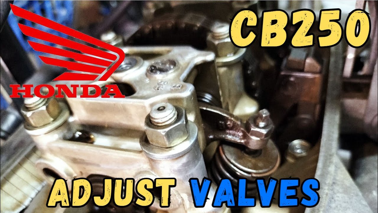 CB250 valve clearance adjustment
