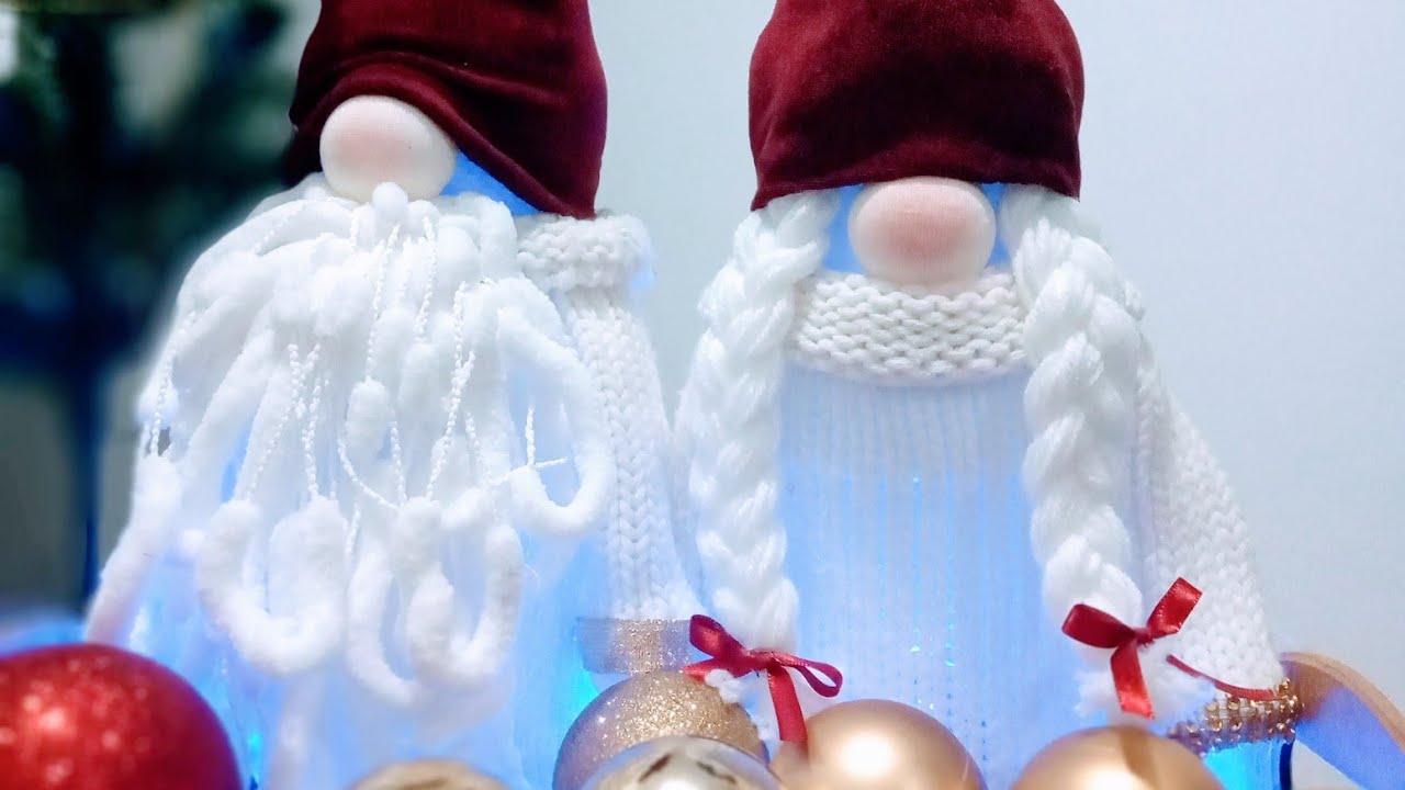 Gnomos de Natal de garrafa pet