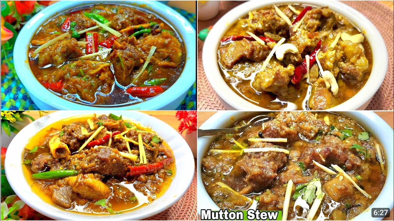 4 Types Authentic Mutton Stew Variety Recipe | Soft & Juicy Mutton Stew at Home/Easy Winter Special
