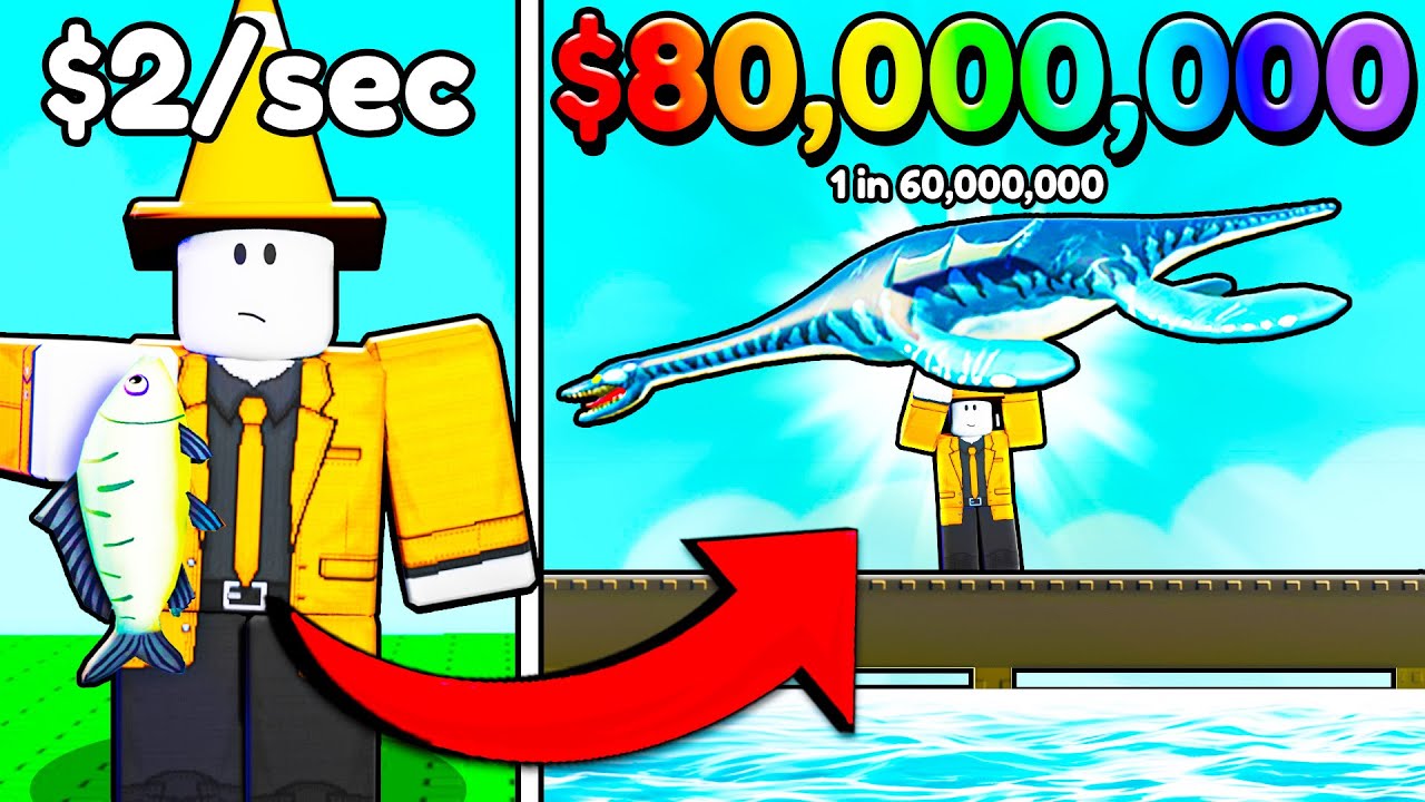 Я прошёл путь от нуба до профессионала с OP FISH в Roblox Fish and Fight